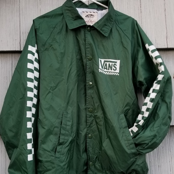 vans windbreaker green